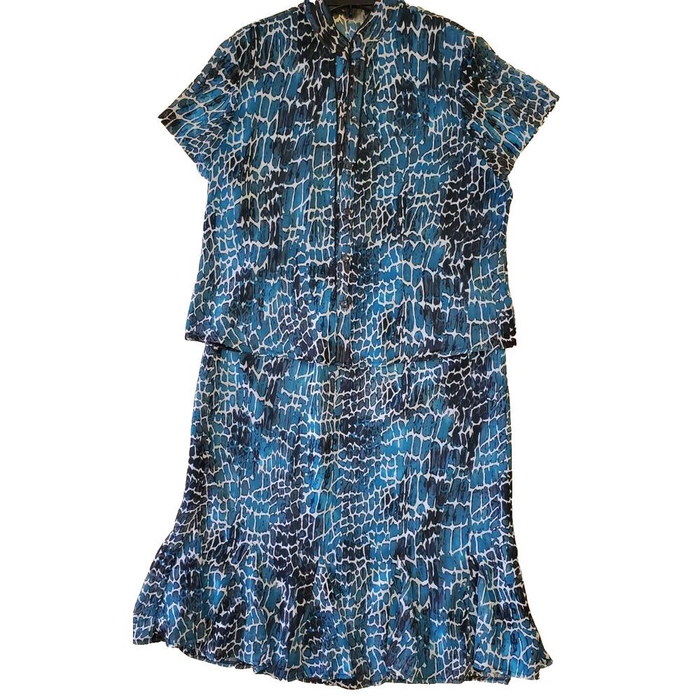 Tanjay Petites Beautiful Lightweight Short Sleeve Two piece Dress Top and Skirt